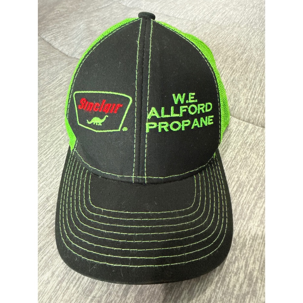 Outdoor Cap Sinclair W.E. Allford Propane Trucker Hat Black Neon Green Snapback